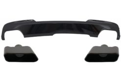 Dobbel utløpsluftdiffuser eksospottespisser Black Edition Sport M-Tech 550i Design egnet for BMW 5-serie F10 F11 (2011-2017)