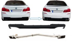 Dobbel utløpsluftspreder for BMW 5-serie F10 (2011-2017) med eksosanlegg M-Technik 550i Design