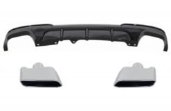 Dobbel utløpsluftspreder egnet for BMW 5-serie F10 F11 (2011-2017) med eksospottespisser M-Performance Design Piano Black