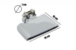 Alternative view of Dobbel utløpsluftspreder egnet for BMW F10 5-serien (2011-2017) M-Performance Design med eksospottespisser V8 LCI Square Design