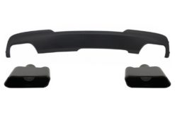 Dobbel utløpsluftspreder egnet for BMW F10 F11 (2011-2017) med svart eksospottespisser Sport M-Tech 550i Design