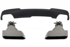 Dobbel utløpsluftspreder egnet for BMW F10 F11 (2011-2017) med eksospottespisser Sport M-Teck 550i V8 LCI Square