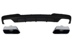 Dobbel utløpsluftspreder med eksospottespisser egnet for BMW F10 F11 (2011-2017) Sport M-Performance 550i Design