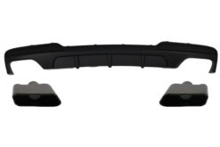 Dobbel utløpsluftspreder med eksospottespisser egnet for BMW F10 F11 (2011-2017) Sport Black Edition M-Performance 550i Design