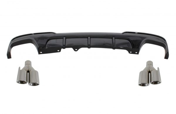 Dobbel utløpsluftspreder med eksospottespisser egnet for BMW 5-serie F10 F11 (2011-2017) M-Performance Design |