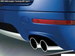 Alternative view of Eksosrør med dobbel lyddemper i rustfritt stål egnet for VW Touareg (2002-2010) W12 Design