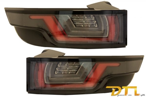 Dynamisk sekvensielt blinklys Full LED-baklys egnet for Range Rover Evoque L538 (2011-2014) Light Bar Chrome Black |