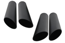 Eksospottespisser Svart egnet for MERCEDES Benz W463 G500 G55 G63 G65 G-Calss (1998-up) B Design