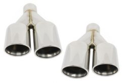 Eksospottespisser Quad egnet for BMW 3-serie E46 E90 E92 E93 F30 F31 4-serie F32 F33 F36 5-serie E60 F10 F11 G30 6-serie F06 F12 F13 M3 M5 M-Power Design