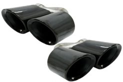 Eksoslyddemper quad egnet for Porsche Cayenne 9Y0 SUV 3.0 (2018-up) Oppgradering til Cayenne S Black