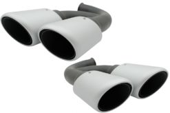 Eksoslyddemper egnet for Porsche Cayenne 92A V6 V8 Diesel (05.2010-09.2014) GTS Design matt sølv