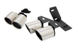 Alternative view of Eksoslyddempere bakrør egnet for Audi A4 B8 B9 (2009-up) S4 Quad Design