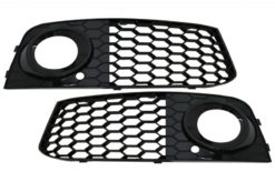 Tåkelysdeksler Sidegitter egnet for Audi A4 B8 8K (2007-2011) RS4 Look Glossy Black Edition