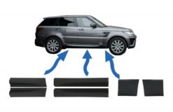 Front- og bakre nedre dørlister og nedre skjermlister foran egnet for Land Rover Sport L494 (2013-up) Svart