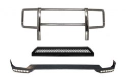 Front BullBar med øvre spoilerleppe og LED DRL-forlengelse egnet for MERCEDES G-klasse W463 (1989-2018) G63 G65 Design