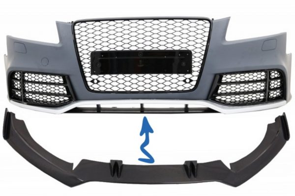 Front Bumper Add-On Spoiler Lip passende for AUDI A5 8T RS5 (2008-2016) Real Carbon |