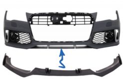 Front Bumper Add-On Spoiler Lip passende for Audi A7 RS7 4G (2010-2018) Real Carbon