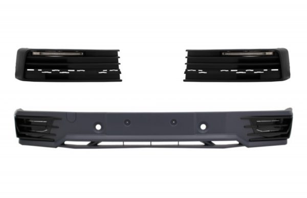 Frontstøtfanger tilleggsspoiler med LED DRL kjørelys egnet for VW Transporter T6 (2015-up) Sportline Design |