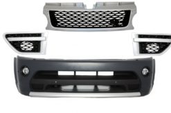 Fremre støtfanger og frontgitter Montering Sølv egnet for Land Range Rover Sport L320 Facelift (2009-2013) Selvbiografi Design