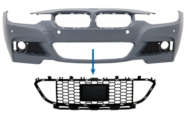 Frontstøtfanger Sentral nedre gitter passer for BMW 3-serie F30 F31 M-Tech (2011-2019) for ACC