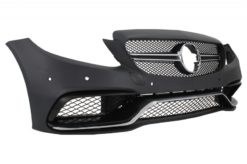 Alternative view of Frontstøtfanger og diffusor med lyddemperspiss Svart egnet for Mercedes C-klasse W205 S205 (2014-2018) C63 Design
