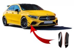 Støtfangerklaffer foran Sidefinner Flacs egnet for Mercedes A Class W177 V177 (04.2018-) A35 Design Black Edition