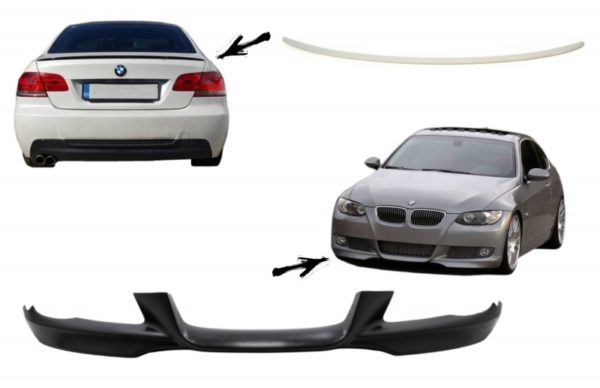 Frontfanger leppe og Bagasjeromsspoiler lokk - BMW 3-serie E92/E93 (2006-2009) Coupe Cabrio M-Tech Sport M3 Design |