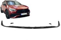 Front Bumper Lip Extension Splitters Finner Aero egnet for Mercedes GLA H247 Sport Line (2020-Up) Piano Black