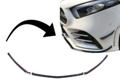 Front Bumper Lip Extension egnet for Mercedes A-Klasse W177 V177 (04.2018-up) A35 Design Black Edition