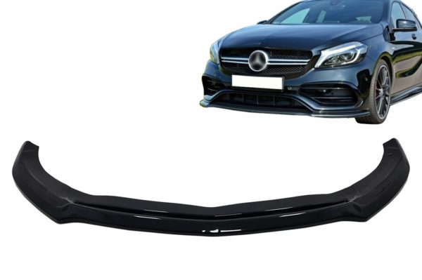 Front Bumper Lip Extension egnet for Mercedes A-Klasse W176 AMG Facelift (2015-2018) Piano Black