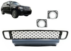 Frontstøtfanger nedre gitter med tåkelysdeksler egnet for Land Range Rover Vogue III L322 (2010-2012) Selvbiografi Design Svart