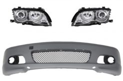 Frontstøtfanger M-tech II Design uten tåkelys Angel Eyes Frontlykter egnet for BMW 3-serie E46 Coupe Cabrio 1992-2002