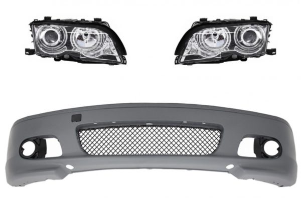 Frontstøtfanger M-tech II Design uten tåkelys Angel Eyes Frontlykter egnet for BMW 3-serie E46 Coupe Cabrio 1992-2002 |