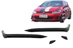 Frontstøtfanger Sidefinner Klaffer egnet for VW Golf 7.5 GTI 5G Hatchback (2017-2020) Piano Black