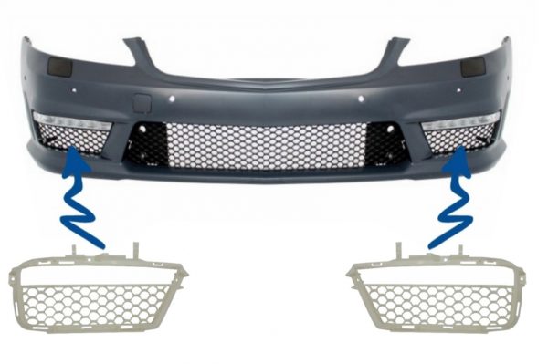 Sidegitter foran støtfanger Tåkelys DRL egnet for Mercedes S-Klasse W221 (2005-2012) S63 S65 Design |