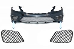 Sidegitter foran støtfanger passer for Mercedes S-Klasse W222 S63 Design Piano Black