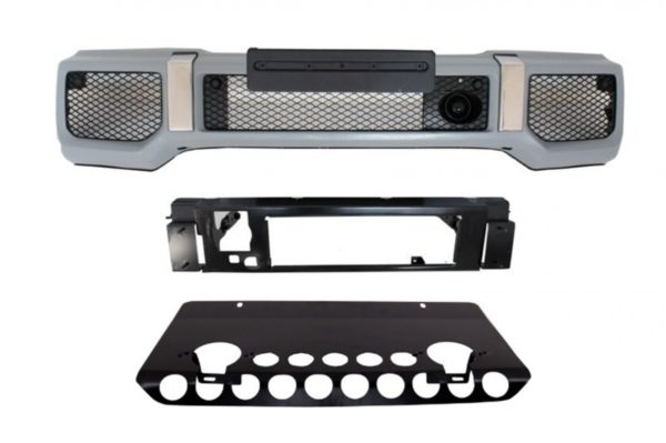 Frontstøtfanger glideplate Off Road Matt Svart egnet for Mercedes W463 G-Klasse (1989-2017) G65 Design |