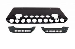 Front støtfanger skliplate Off-road-pakke under kjørebeskyttelse Front støtfanger Spoiler LED DRL-forlengelse egnet for MERCEDES G-klasse W463 (1989-2017) Design Matte Black Edition