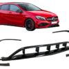 Forre støtfanger Splittere Finner Aero med sentralgitter egnet for Mercedes A-klasse W176 Facelift AMG Line (09.2015-2018) Piano Black | Forre støtfanger Splittere Finner Aero med sentralgitter egnet for Mercedes A-klasse W176 Facelift AMG Line (09.2015-2018) Piano Black |