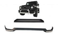 Front Bumper Spoiler LED DRL Extension og Upper Spoiler Lip egnet for Mercedes G-Class W463 (1989-2017)
