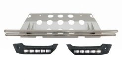 Front støtfanger Spoiler LED DRL Extension Bakre Skid Plate Under Run passer for MERCEDES W463 G-Klasse 89-17