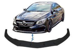 Front Bumper Spoiler Lip passer for Mercedes CLA45 C117 X117 (2013-2016) Glossy Black