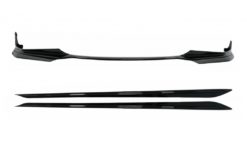Frontstøtfanger Spoilerleppe egnet for BMW 3-serie G20 Sedan G21 Touring (2018-up) med sideskjørt Extension M Sport Piano Black