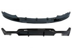 Front støtfanger Spoilerleppe egnet for BMW 4-serie F32 F33 F36 Coupe Cabrio Grand Coupe (2013-03.2019) med bakre støtfanger Diffuser Twin Double Outlet M-Performance