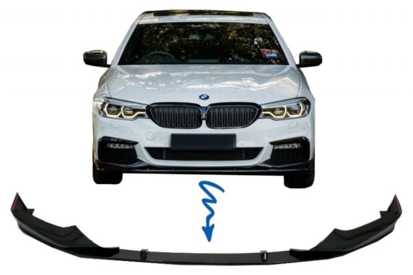 Frontstøtfanger Spoilerleppe egnet for BMW 5 Series G30 Limousine G31 Touring (2017-2019) M Sport Design Piano Black