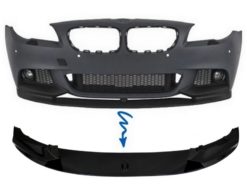 Frontstøtfanger Spoilerleppe egnet for BMW 5 Series F10 F11 Sedan Touring (2011-2017) M-Performance Piano Black