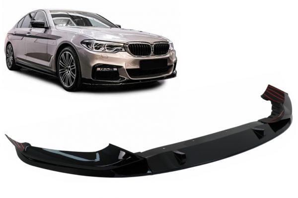 Frontstøtfanger Spoilerleppe egnet for BMW 5 Series G30 Limousine G31 Touring (2017-2019) M Sport Design Piano Black |