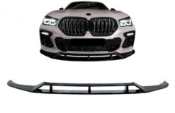 Front Bumper Spoiler Lip egnet for BMW X6 G06 X6M (2019-up) Piano Black
