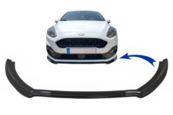 Front Bumper Spoiler Lip passer for Ford Fiesta Mk8 ST / ST-Line (2017-2021) Piano Black