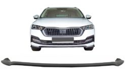 Front Bumper Spoiler Lip passer for Skoda Octavia MK4 (2020-Up) Svart